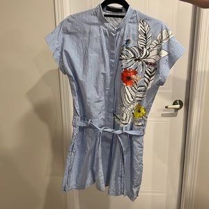 ZARA STRIPPED ROMPER